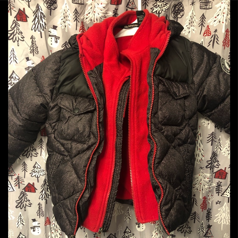 Snozu 3t double zip winter puffer jacket